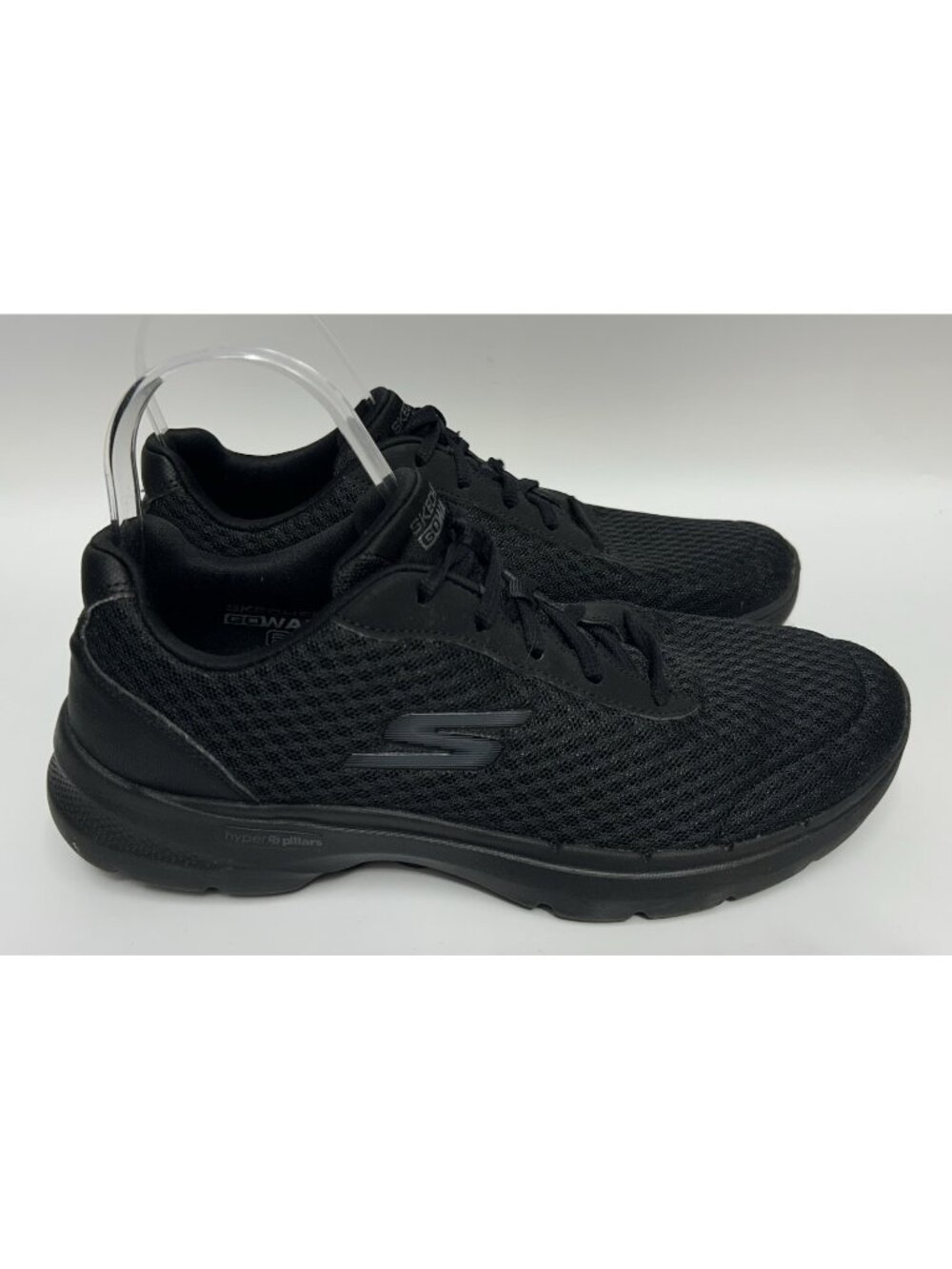 Skechers Go Walk 6-Iconic Vision Womens Size 9 Black Running Shoes Sneakers
